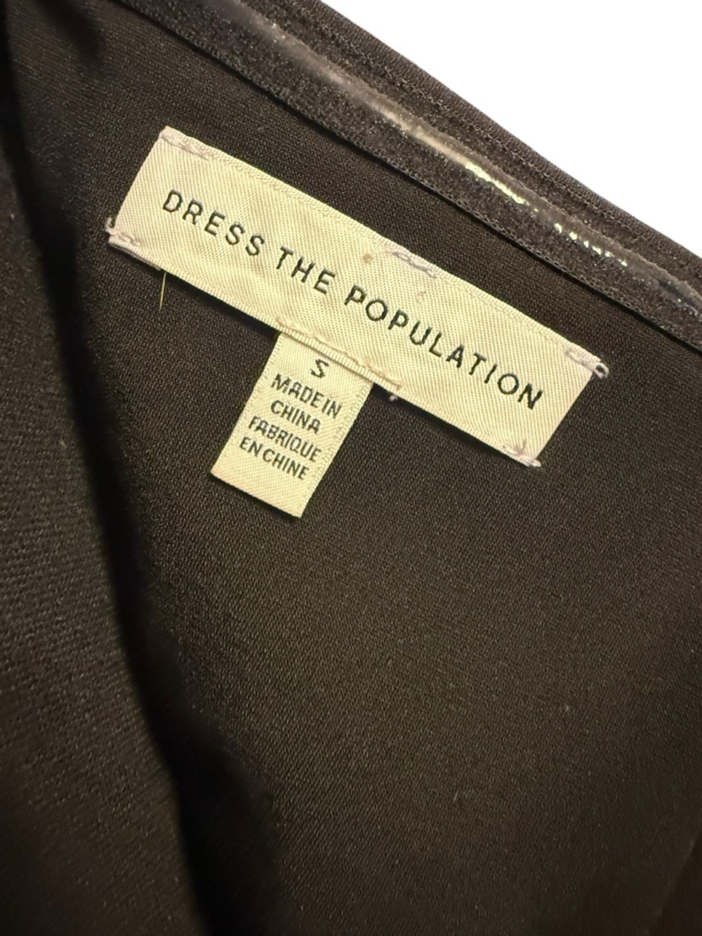 Dress the Population Black Strapless Gown with Gold Floral Appliqué - Picture 13 of 14